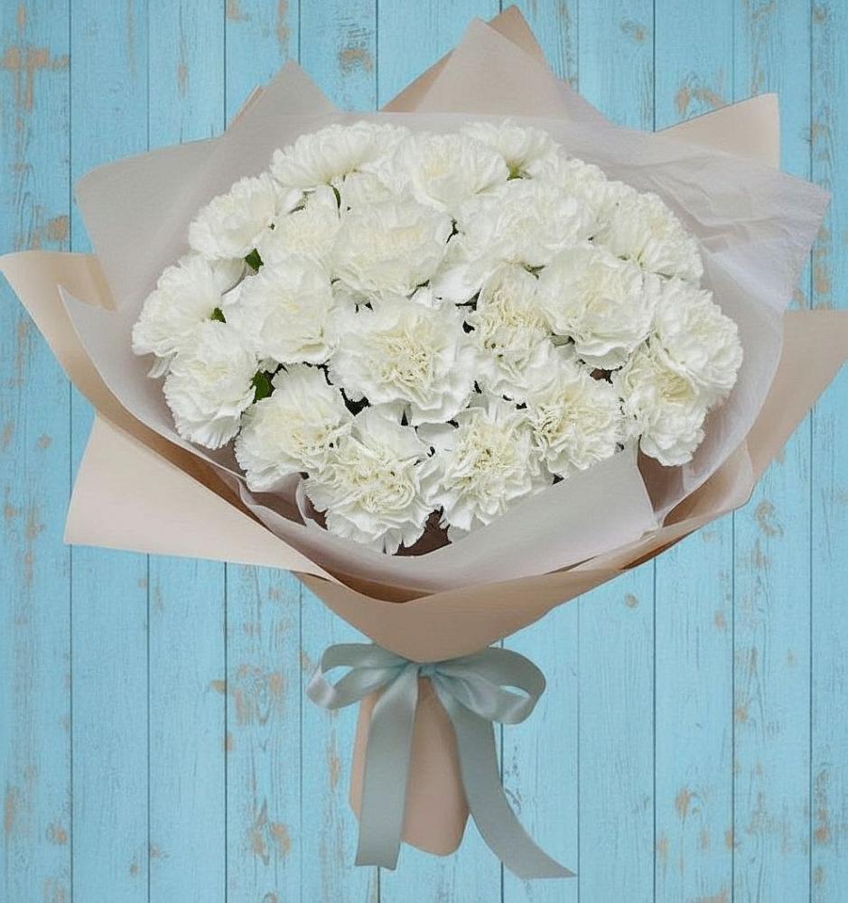 Букет цветов из: Гвоздики в Акъяр