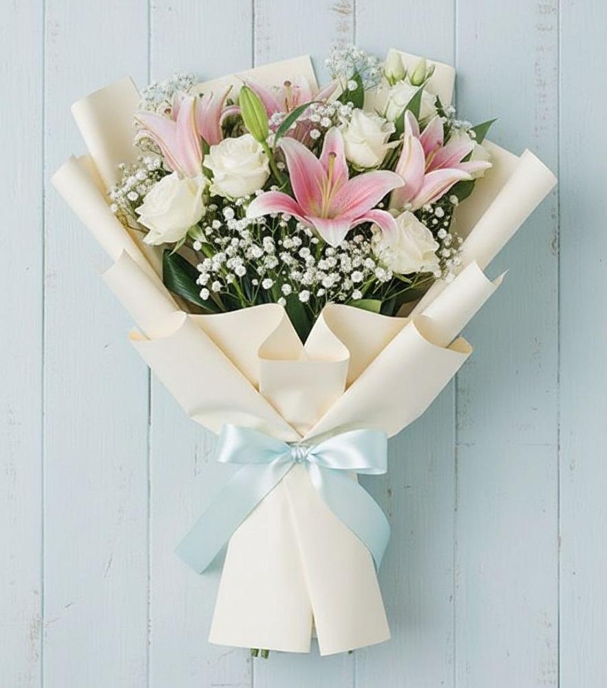 Букет цветов из: Лилии в Акъяр