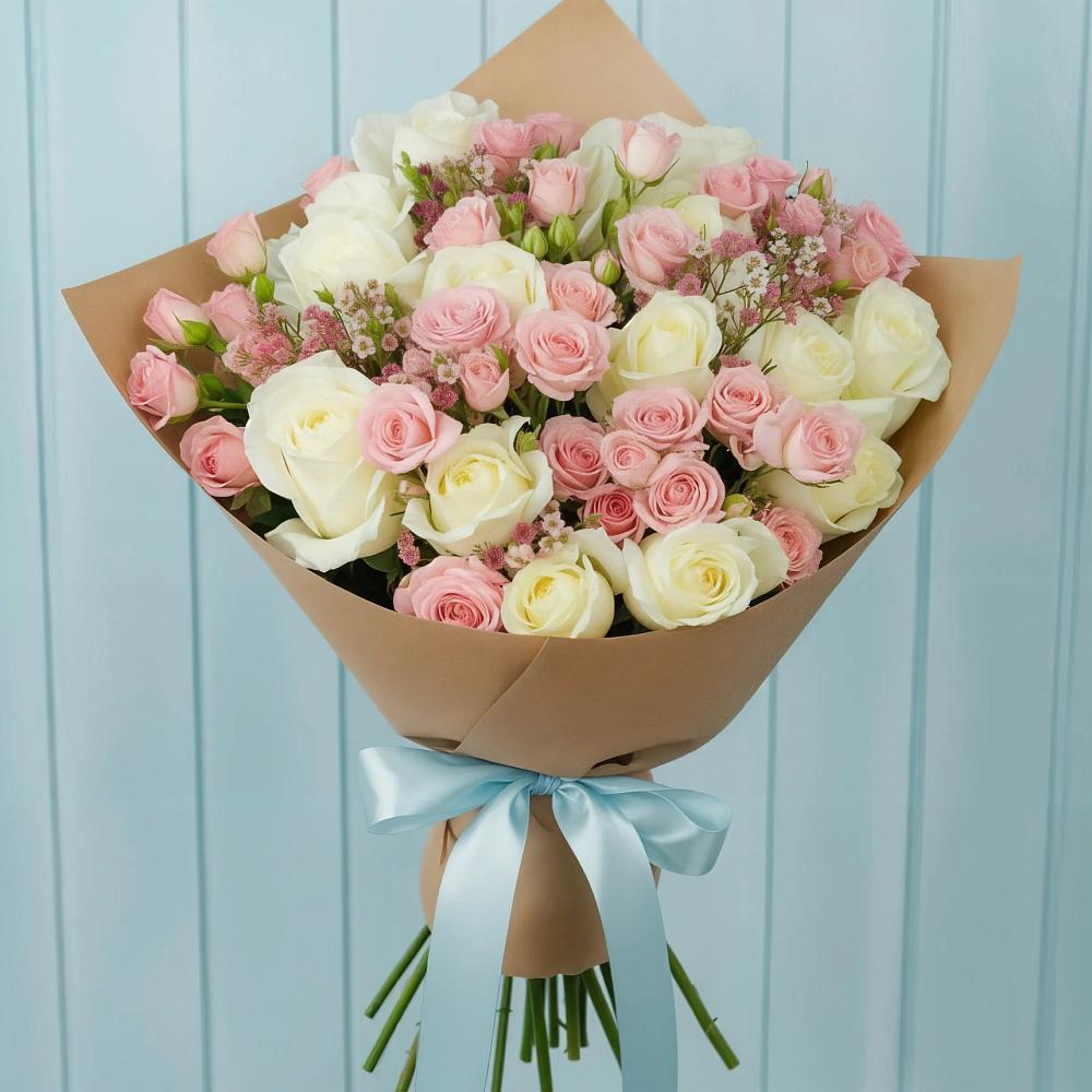 Букет цветов из: Розы в Акъяр