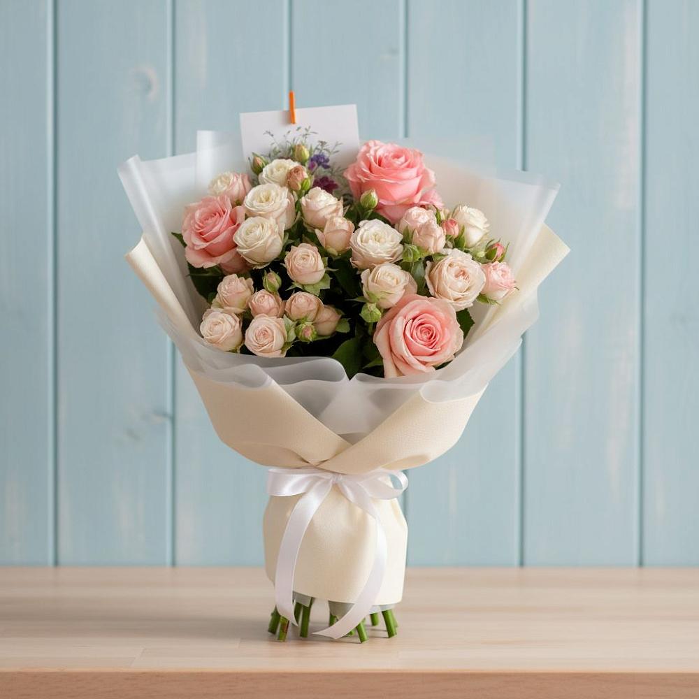 Букет цветов из: Розы в Акъяр