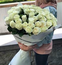 Букет 35 Белых роз #REPLACE_PRED# Акъяр