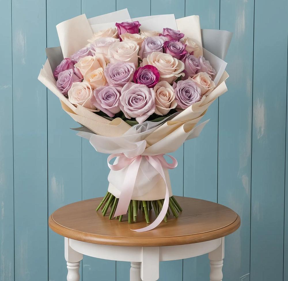 Букет цветов из: Розы в Акъяр