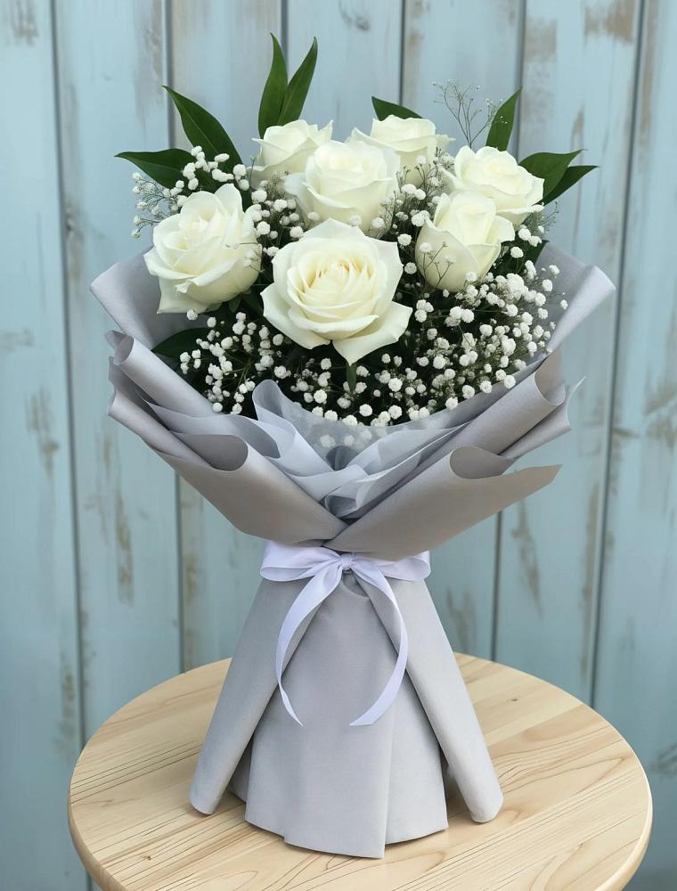 Букет цветов из: Розы в Акъяр