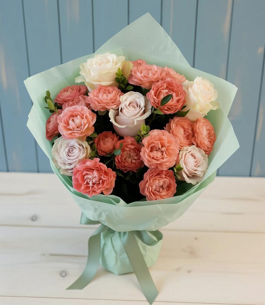 Букет цветов из: Розы в Акъяр