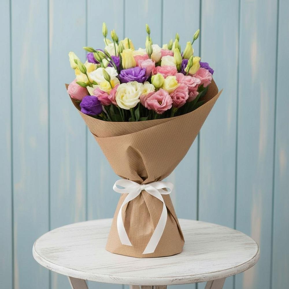 Букет цветов из: Лизиантусы в Акъяр