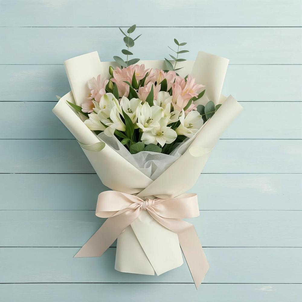 Букет цветов из: Альстромерии в Акъяр