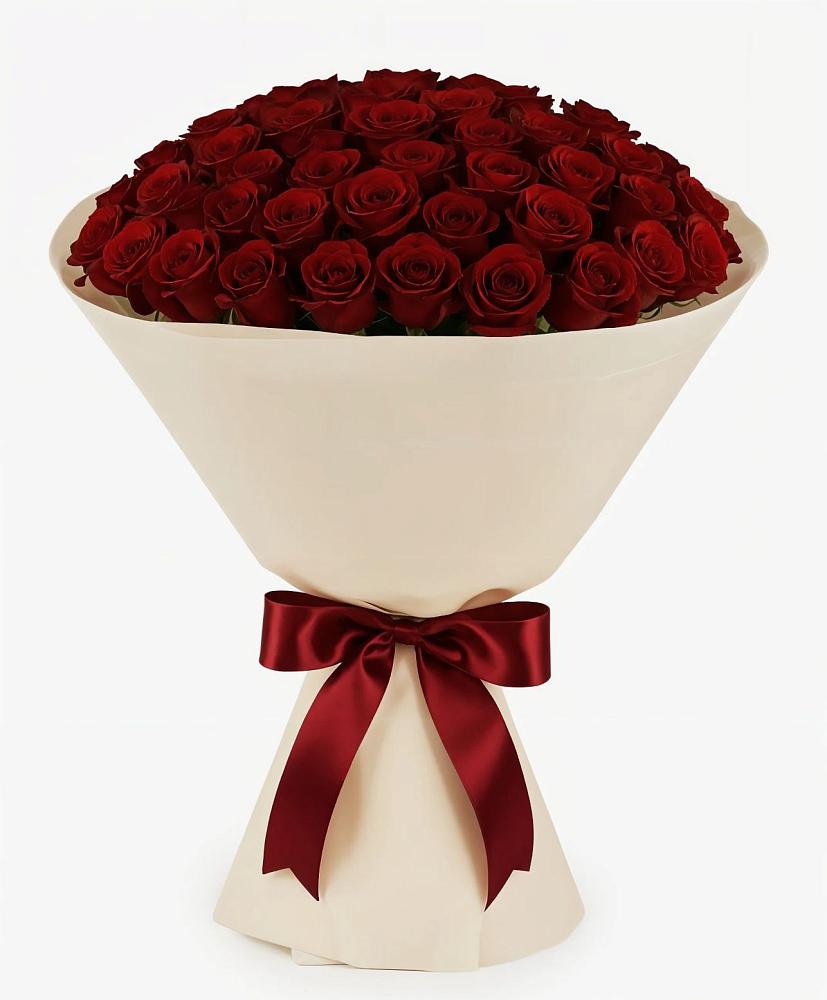 Букет 101 Бордовая роза Блэк Бакарра в Акъяр