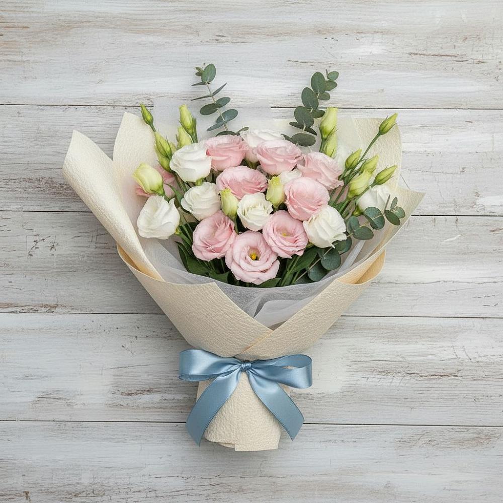 Букет цветов из: Лизиантусы в Акъяр